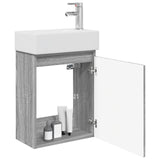 Bathroom Vanity Unit with Tap Grey Sonoma 45.5 x 22.5 x 84 cm 889477