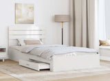 Bed Frame with Drawer with Headboard Manual Engineered Wood 3411691