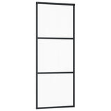 Sliding Door with Hardware Set ESG Glass&Aluminium 76x205 cm 3081939