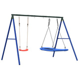 Outdoor Swing Set with Swing and Nest Swing 3283606