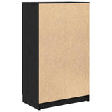 Shoe Cabinet Black Oak 59 x 35 x 100 cm Engineered Wood 862102