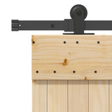 Sliding Door with Hardware Set 70x210 cm Solid Wood Pine 3332760