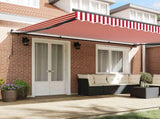 Retractable Awning Red and White 500 x 350 cm 3331497