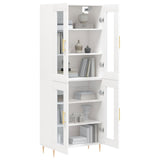 Highboard White 69.5x34x180 cm Engineered Wood 3198265