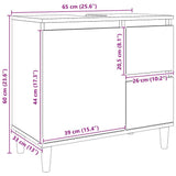 Sink Cabinet Artisan Oak 65x33x60 cm Engineered Wood 857121