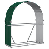 Log Holder Green 120x45x140 cm Galvanised Steel 364541