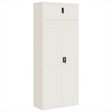 File Cabinet White 90x40x220 cm Steel 3188314