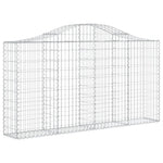 Arched Gabion Baskets 12 pcs 200x30x100/120 cm Galvanised Iron 3145440