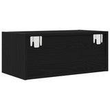 TV Cabinets 2 pcs Black Oak 60x31x25.5 cm Engineered Wood 861493