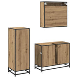 Bathroom Furniture Set 3 pcs Artisan Oak Engineered Wood 3402495