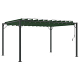Gazebo with Louvered Roof 3 x 4 x 2.14 m Green 42030525