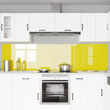 Kitchen Backsplash 2 pcs Yellow 120 x 60 cm Tempered Glass 3415517