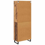 Highboard with Drawer 2 pcs Old Wood Engineered Wood and Glass 3415681