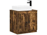 Bathroom Furniture Set Smoked Oak Engineered Wood 3404236