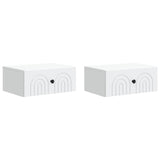 Wall-Mounted Bedside Cabinet 2 pcs White 49 x 34.5 x 20 cm 898106