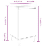 Bedside Cabinets 2 pcs High Gloss White 40x35x70 cm Engineered Wood 819633