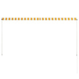 Retractable Awning 250x150 cm Yellow and White 143754