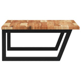 Basin Shelf Wall Mounted Steel and Solid Wood Acacia 3302923