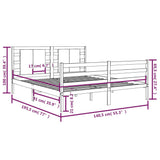 Bed Frame without Mattress 135x190 cm Double Solid Wood Pine 3104258