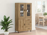 Highboard 2 pcs Artisan Oak 69.5 x 34 x 180 cm Engineered Wood 3415922
