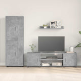 TV Cabinet Set Wall-mounted 4 pcs Concrete Grey Engineered wood 3397899