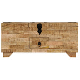 ZNTS Coffee Table Solid Mango Wood 80x40x35 cm 247327