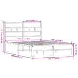 Bed Frame without Mattress Sonoma Oak 120x190 cm Small Double Engineered Wood 4017251