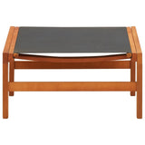 Garden Chair with Footrest Solid Eucalyptus Wood and Textilene 48700