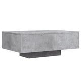 Coffee Table with LED Lights Concrete Grey 85x55x31 cm 836612