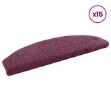 Self-adhesive Stair Mats 15 pcs Dark Purple 80 x 24.5 x 3.5 cm 42038663