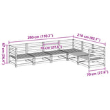 6 Piece Garden Sofa Set Solid Wood Douglas Fir 3299454