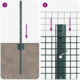 Fence and Post Green 0.6 x 25 m Steel 3336471