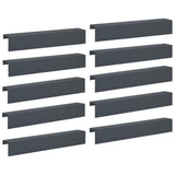 Garden Cover Profile 10 pcs 100 x 20 x 15 cm Steel Anthracite 8012981