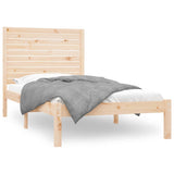 Bed Frame Natural Solid Pine Wood 90x200 cm Minimalist 3104593