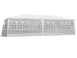 10'x20' Outdoor Party Tent with 6 Removable Sidewalls, Waterproof Canopy Patio Wedding Gazebo, White 98579076
