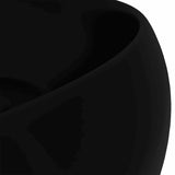 Luxury Wash Basin Round Matt Black 40x15 cm Ceramic 147008
