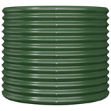 Garden Planter Galvanised Steel 80x80x68 cm Green 318858