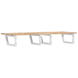 Basin Shelf Wall Mounted Steel and Solid Wood Acacia 3302798