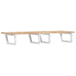 Basin Shelf Wall Mounted Steel and Solid Wood Acacia 3302798