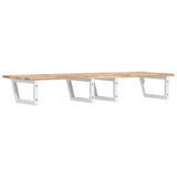 Basin Shelf Wall Mounted Steel and Solid Wood Acacia 3302798