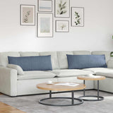 Sofa Pillows 2 pcs Blue 120 x 40 cm Corduroy Fabric 42013820