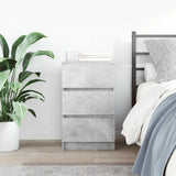 Bedside Cabinet with 3 Drawers Concrete Grey 39x35x65 cm 861343