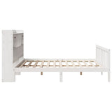 Bookcase Bed without Mattress White 180x200 cm Super King Solid Wood Pine 3321750