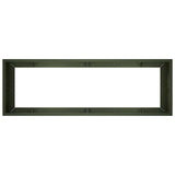 Retaining Wall 8 pcs 300 x 100 x 30 cm Steel Olive Green 3449243