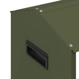 Chicken Feeding Trough Olive Green 81 x 32 x 53.5 cm 874619