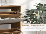 Shoe Storage Cabinet, 4 Flip Drawers, Shoe Organizer for 16 Pairs of Shoes, Natural T3398P329969