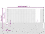 Welded Wire Fence 100 x 0.8 m PVC-Coated Steel Green 3336785