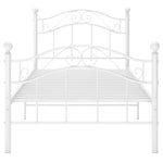 Bed Frame without Mattress White Metal 90x200 cm 324989