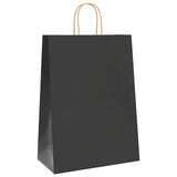 Paper Bags 250 pcs with Handles Black 32x17x44 cm 4101650