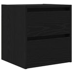 ZNTS Wall-mounted Bedside Cabinets 2 pcs Black Oak 38x34x40 cm 861250